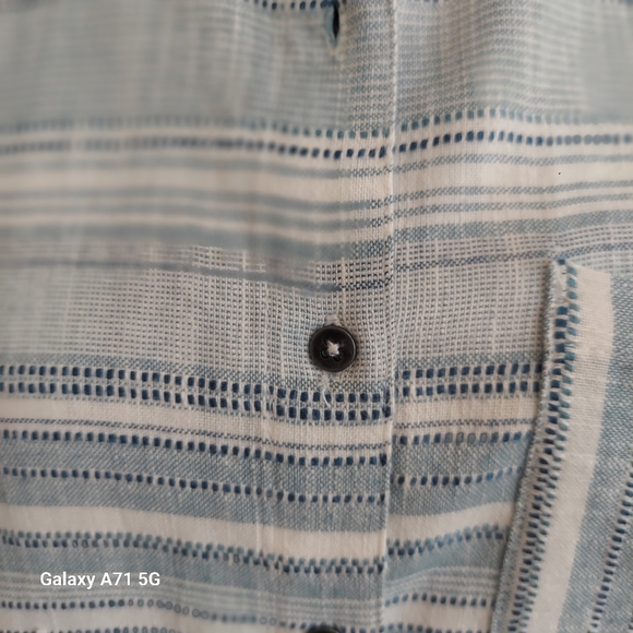 ๐ FINAL PRICE DROP Billabong Easy Movin Button Up Shirt Blue Woven Sz S - Picture 8 of 14